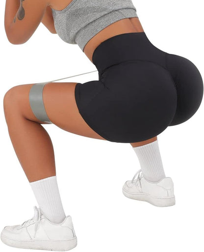 Women'S Cross Waist Biker Shorts Butt Lift 5" Running Gym Workout Yoga Shorts Medium Black