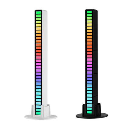 RGB Music Rhythm LED Light Bar - Rechargeable APP-Controlled, Sound-Activated Night Light for Cars & Gaming