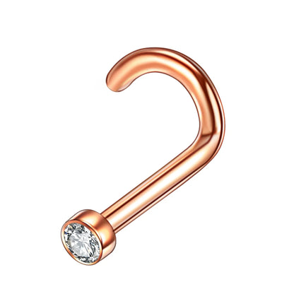 Implant Titanium Nose Piercings 18G 20G Black Screw Nose Ring Nostril Piercings Nariz Stud Earrings Body Jewelry Piercing Women