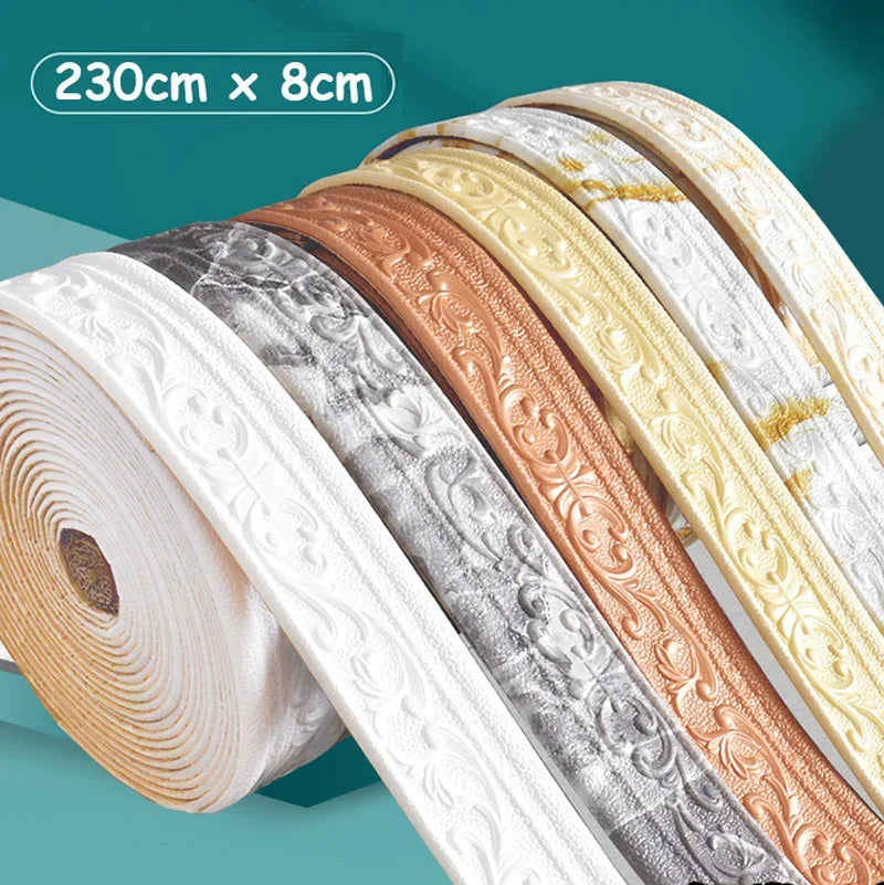 3D Foam Wall Edge Strip- Great For Baby Proofing Home ! 
