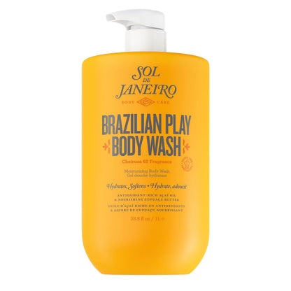 Brazilian Play Moisturizing Shower Cream-Gel Body Wash - Premium Body Cleanser - Hydrating for Soft Skin