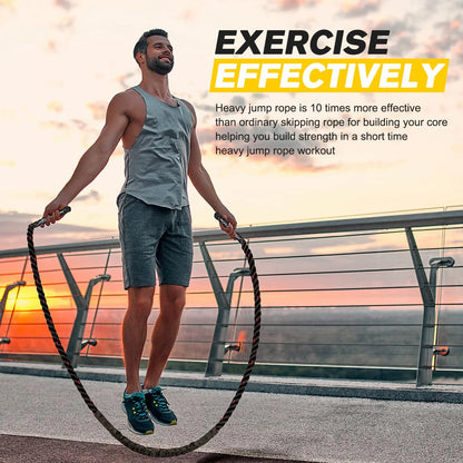 Elevate Your Workout with Weighted Jump Ropes - 2.8Lb, 3.8Lb & 5Lb Options for Total Body Fitness at Home!