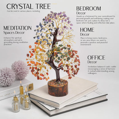 Enchanting 7 Chakra Tree of Life with Healing Crystals - Perfect for Home Decor & Thoughtful Gifts!