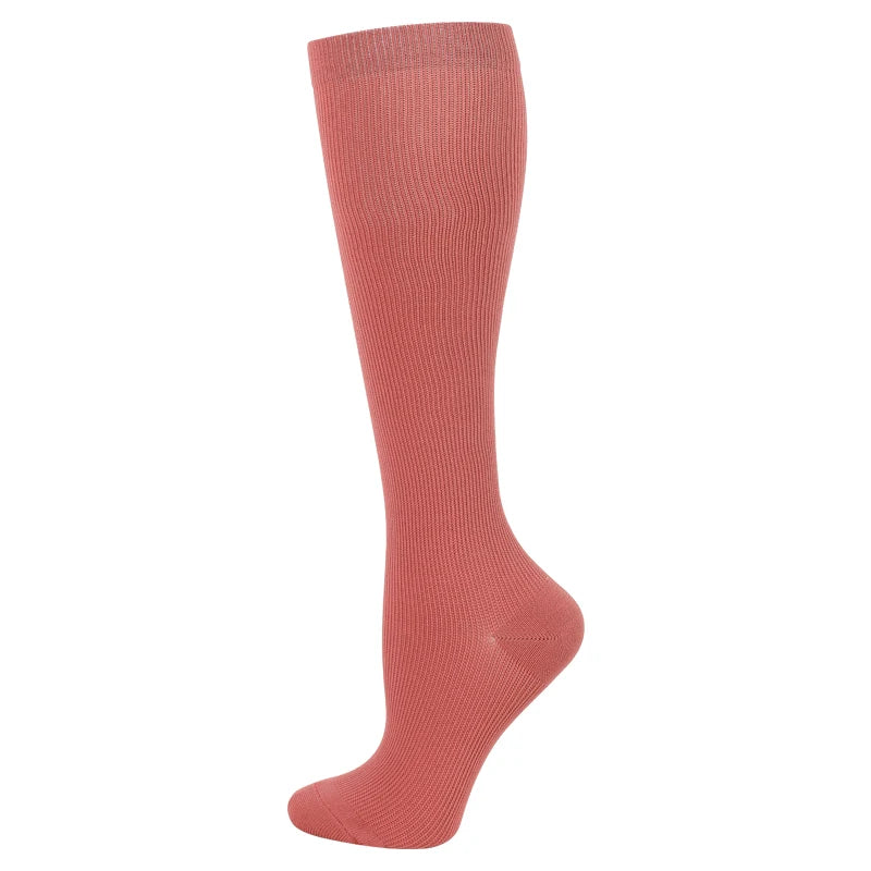 Compression Stockings -Promotes Blood Circulation - Anti-Fatigue Comfortable Solid Color Socks