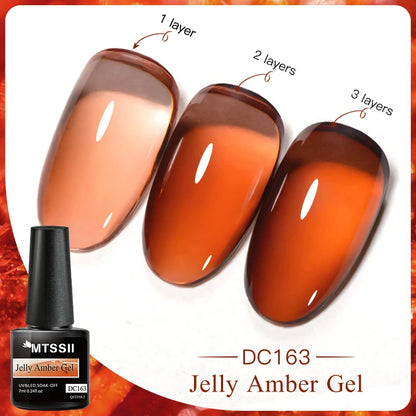 Mtssii 7ml Glitter Reflective Rubber Base Gel Polish - Laser Sparkling Semi-Permanent Soak Off UV Nail Varnish for Stunning Nail Art