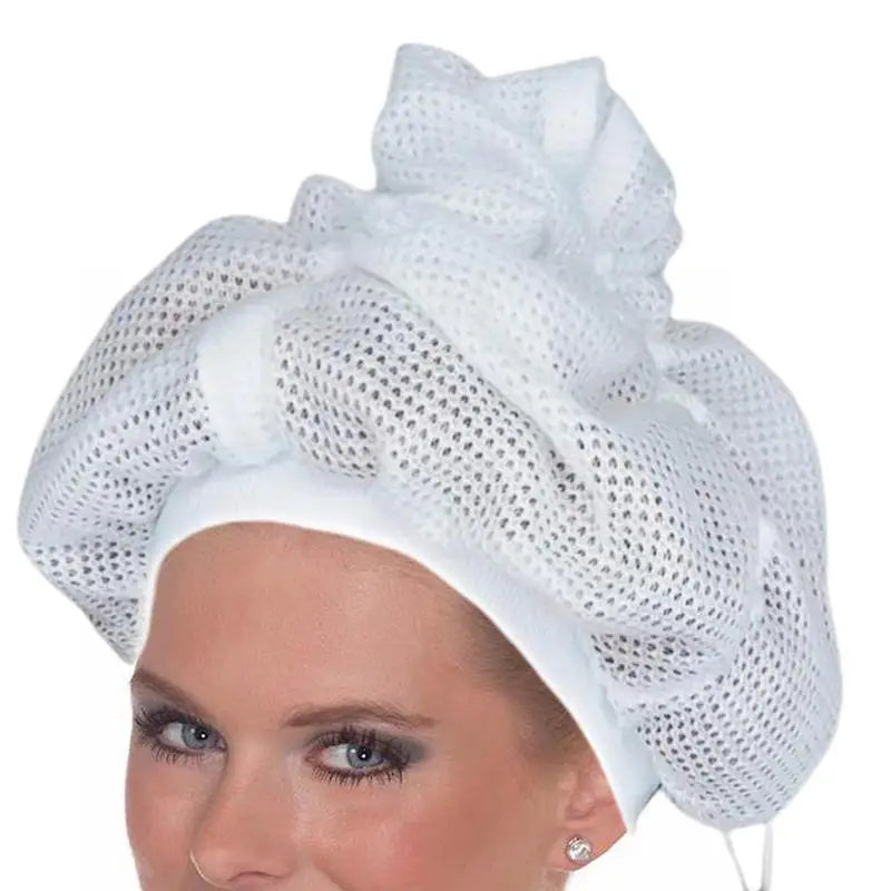 1/3/5 Pcs Net Plopping Caps for Drying Curly Hair with Drawstring Large Shower Caps Adjustable Net Plopping Bonnet Mesh Hat