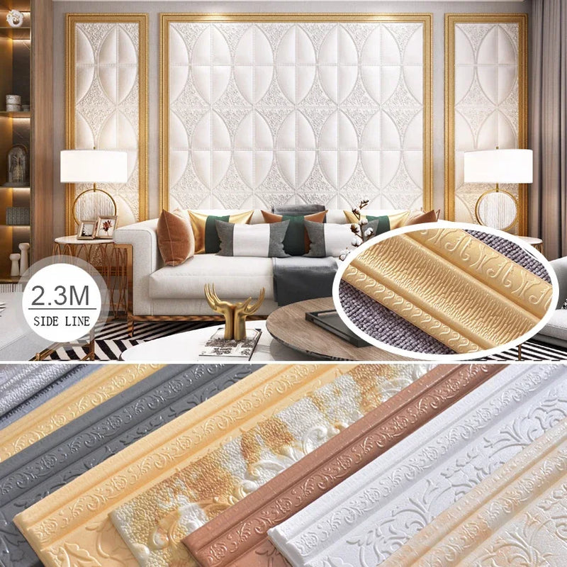 3D Foam Wall Edge Strip- Great For Baby Proofing Home ! 