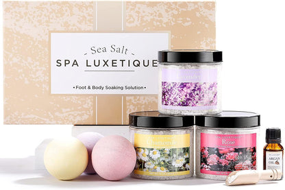 Indulgent Epsom Salts Gift Set for Women - 3.17lbs Soothing Bath Salts for Relaxation - Perfect Mother’s Day & Christmas Gift for Moms
