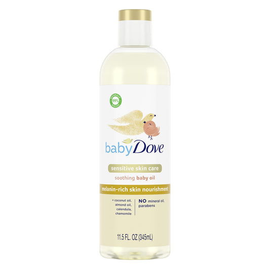  Melanin-Rich Skin Nourishment Baby Oil Sensitivity All Newborn Skin, 11.5 Oz
