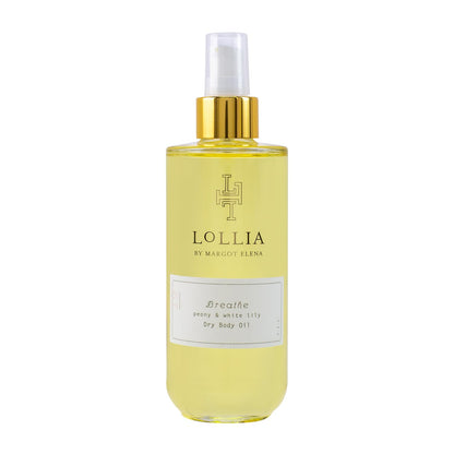 Luxurious Breathe Dry Body Oil - 6.8 Oz. Peony & White Lily Scent for All Skin Types, Deeply Moisturizing & Scented Body Oil for Women