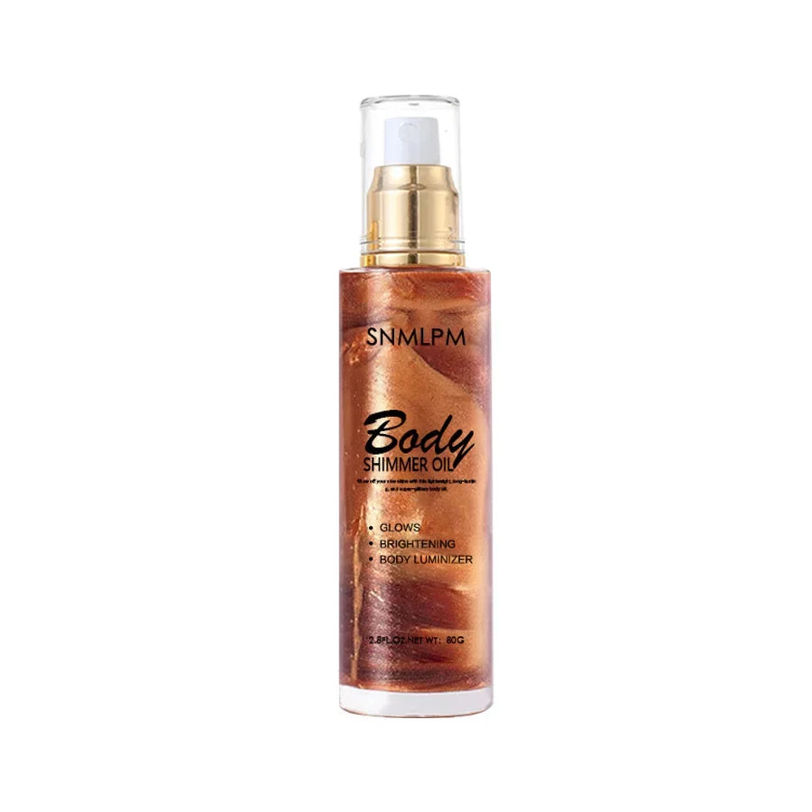 Radiant Glow: 80G Diamond Muscle Glitter Oil for Face & Body Brightening and Repair