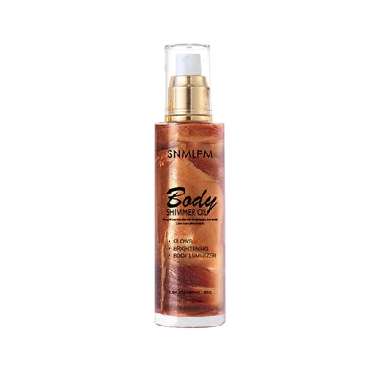 Radiant Glow: 80G Diamond Muscle Glitter Oil for Face & Body Brightening and Repair