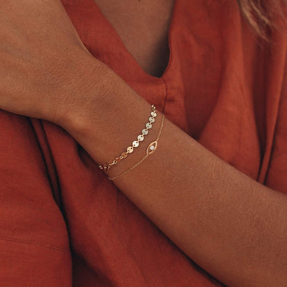 Evil Eye 14K Gold Adjustable Bracelet - Chic & Meaningful Statement Jewelry