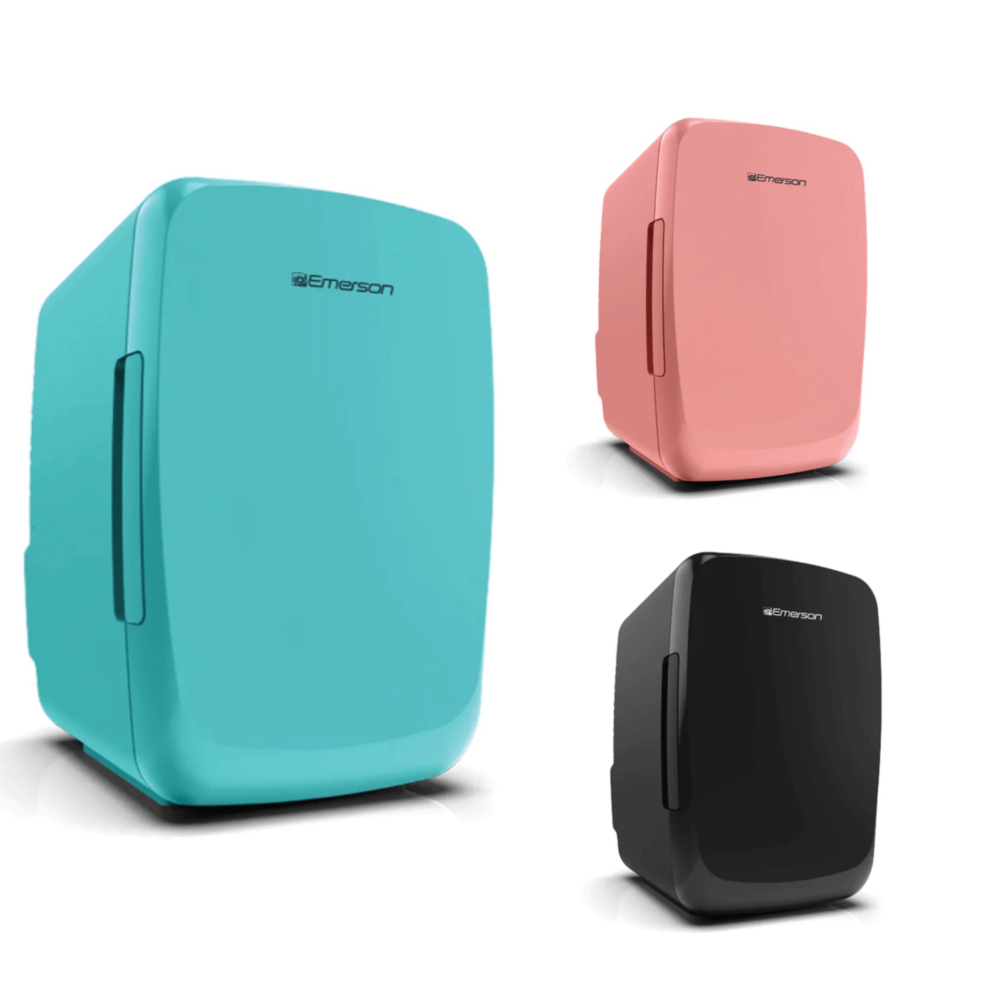 Compact Mini Fridge Cooler with Secure Latch - Perfect for 6 Cans on the Go!