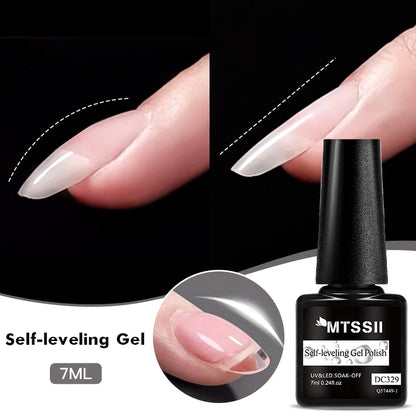 Mtssii 7ml Glitter Reflective Rubber Base Gel Polish - Laser Sparkling Semi-Permanent Soak Off UV Nail Varnish for Stunning Nail Art
