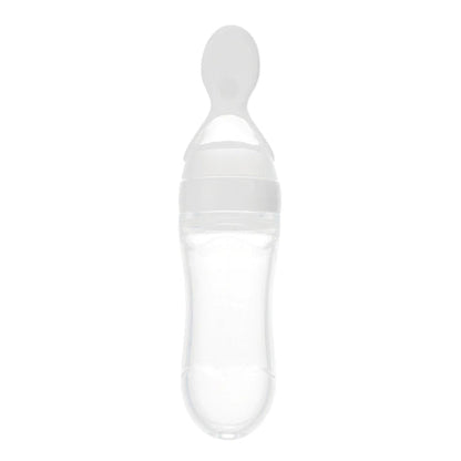 Squeezing Feeding Bottle Silicone Newborn Baby Training Rice Spoon Infant Cereal Food Supplement Feeder Safe Tableware Tools