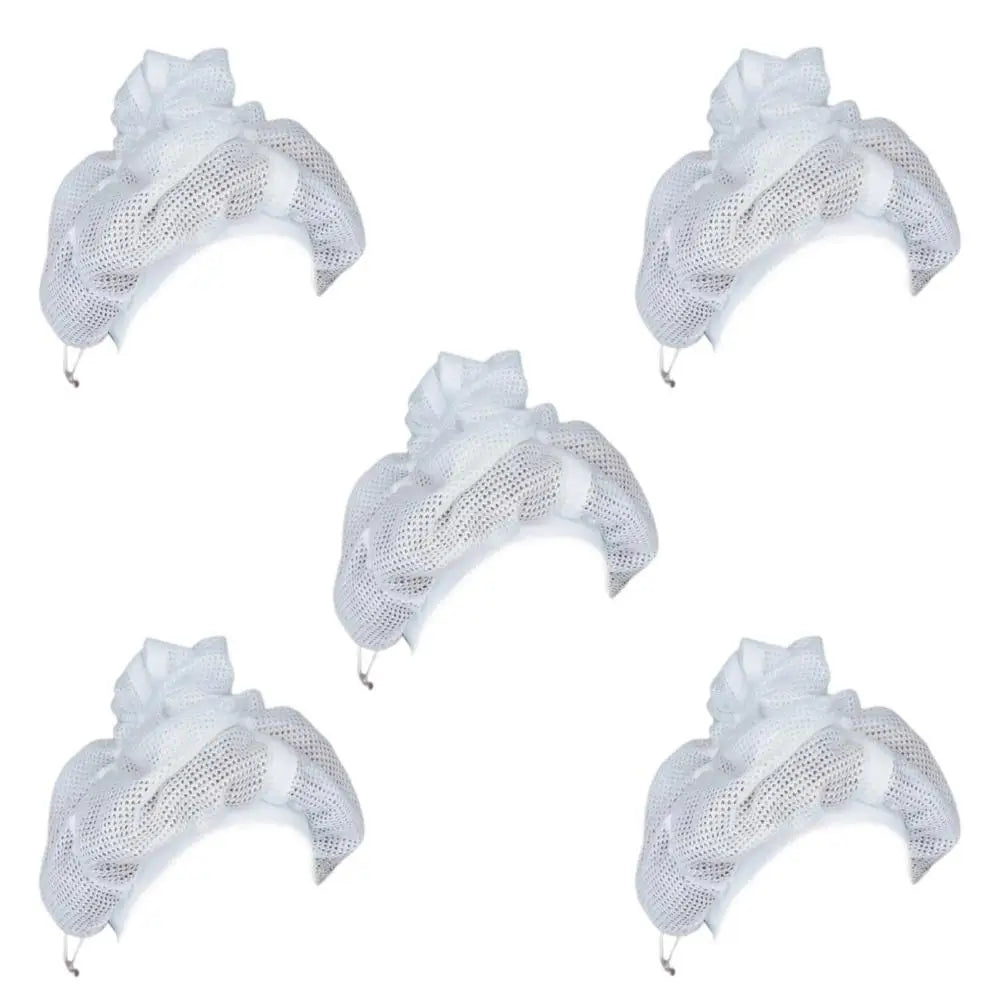 1/3/5 Pcs Net Plopping Caps for Drying Curly Hair with Drawstring Large Shower Caps Adjustable Net Plopping Bonnet Mesh Hat
