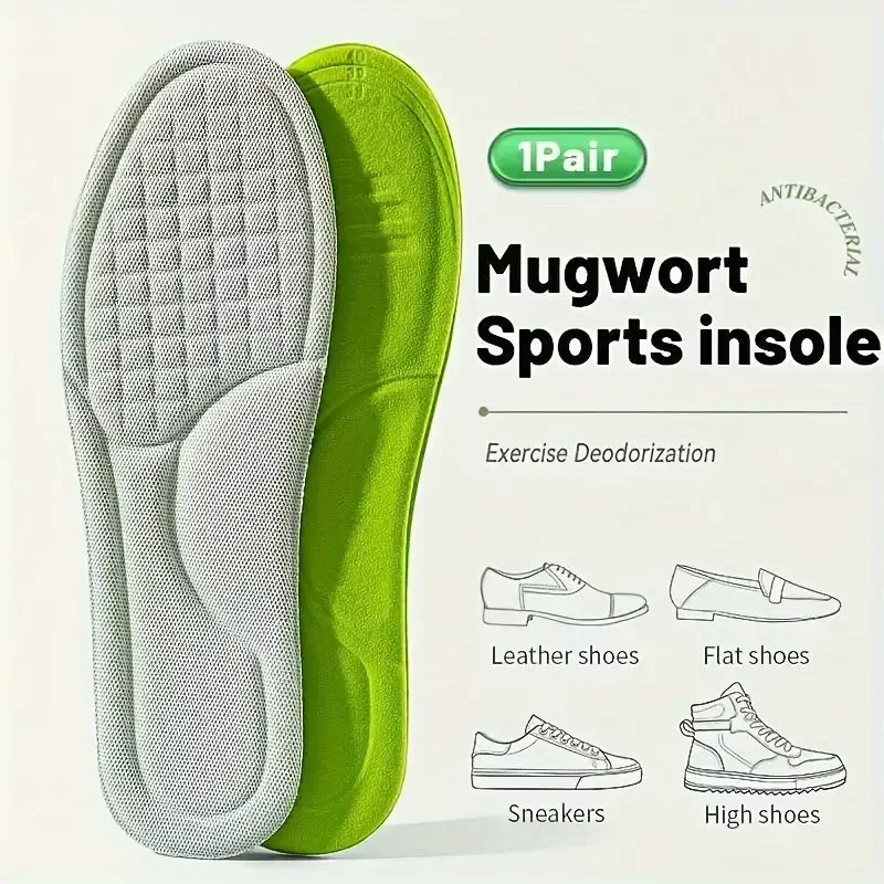 1Pair 5D Sports Insoles Invisible Inner Raised Insole for Male and Female Comfort with a Soft Sole and Full Cushion for Shock