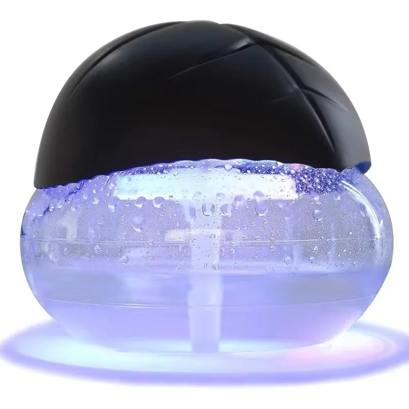 Transform Your Space with the Black Water-Based Air Purifier & Freshener – Color-Changing LED, Revitalizes Air in Any Room!