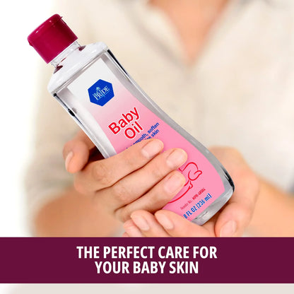 Pure Baby Oil Mineral Oil for Newborn & Baby Massage & Body Oil, 8 Fl Oz