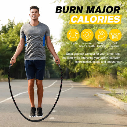 Elevate Your Workout with Weighted Jump Ropes - 2.8Lb, 3.8Lb & 5Lb Options for Total Body Fitness at Home!