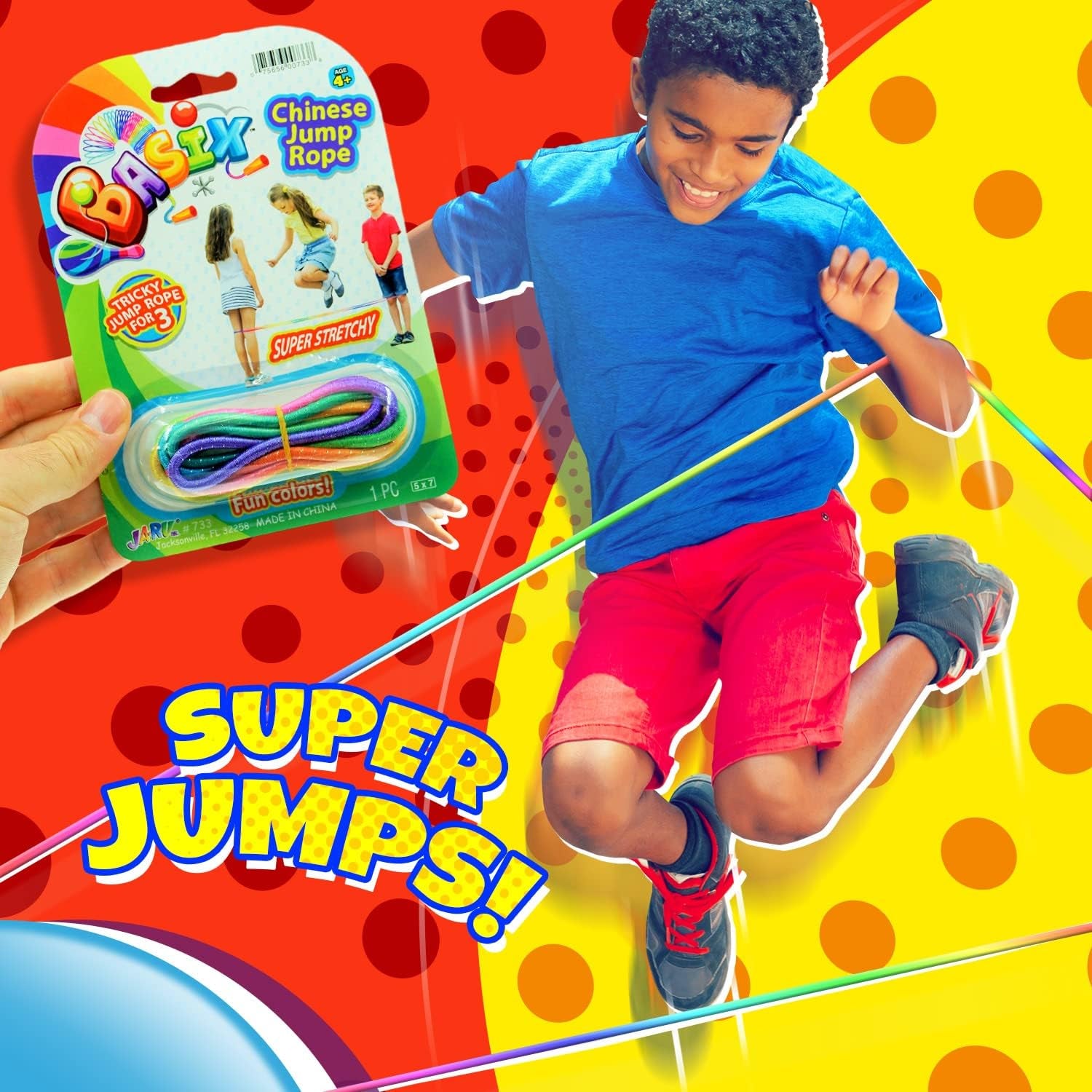 Exciting 24-Pack Fun-A-Ton Chinese Jump Rope Set for Kids - Perfect for Indoor & Outdoor Play, PE Classes, and Party Favors!