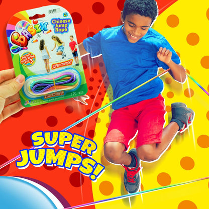 Exciting 24-Pack Fun-A-Ton Chinese Jump Rope Set for Kids - Perfect for Indoor & Outdoor Play, PE Classes, and Party Favors!